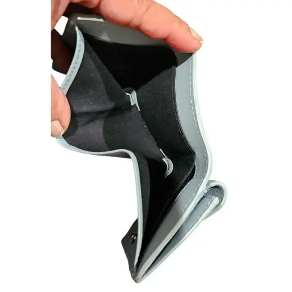 Balenciaga Papier Compact Wallet Blue Leather - Picture 8 of 8